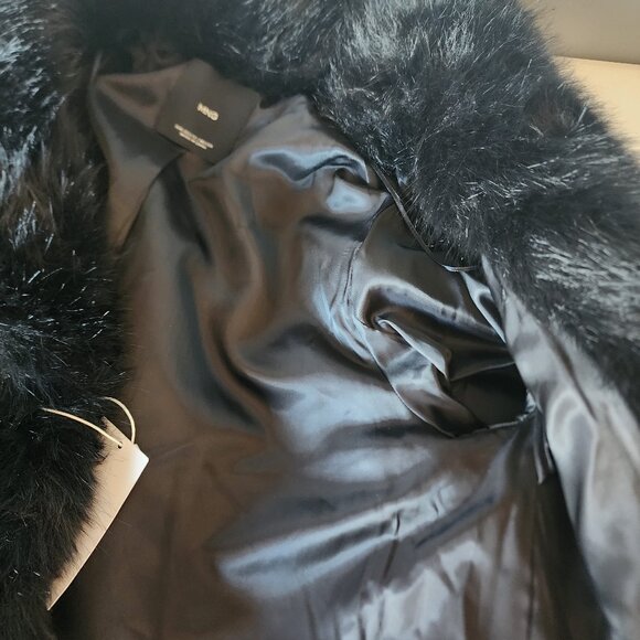 Mango Faux Fur Jacket "NEW" - Picture 8 of 16